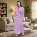 Pure Cotton Purple  Daffodil Housecoat