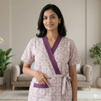 Bizzy Lizzy Purple Rose 2pc Set  Housecoat