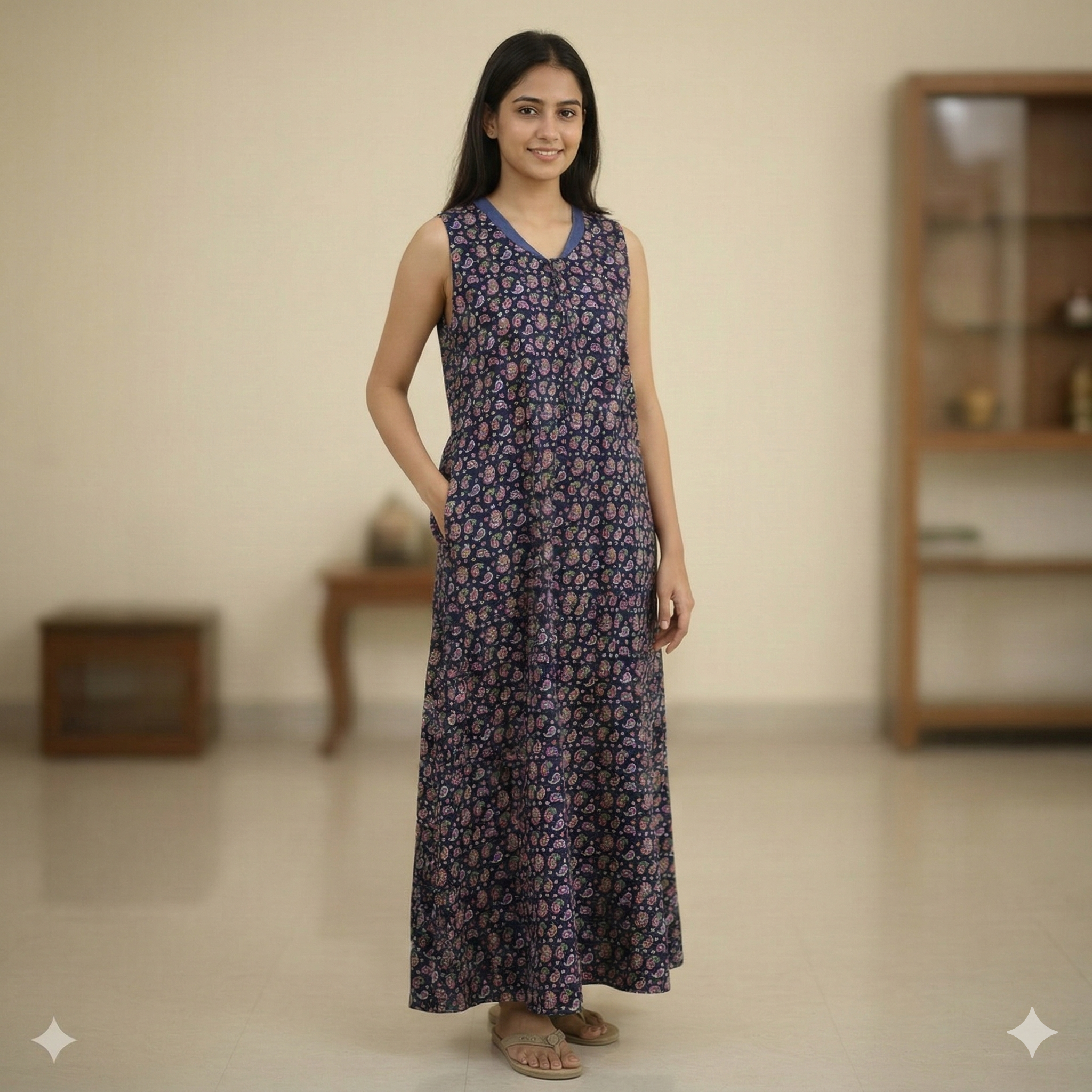 Bizzy Lizzy Blue Orchid 2pc Set  Housecoat