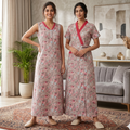 Bizzy Lizzy Pink Tulip 2pc Set Housecoat