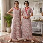 Bizzy Lizzy Pink Tulip 2pc Set Housecoat