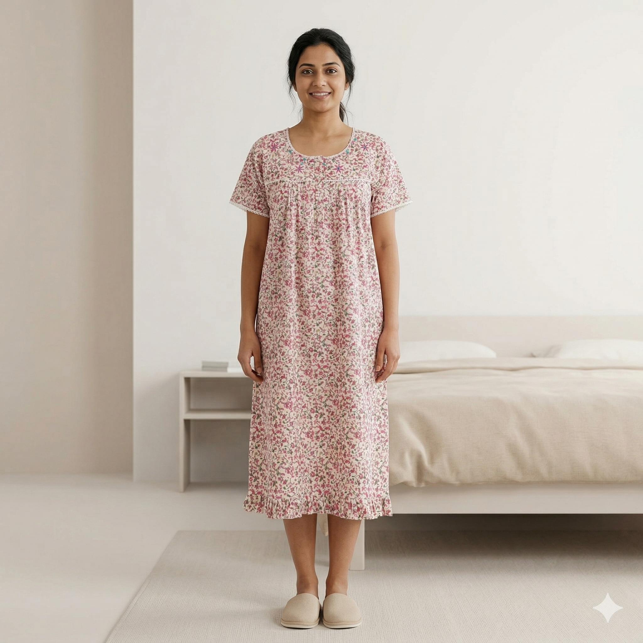 Bizzy Lizzy Pink Lotus Yolkcut Short Nighty