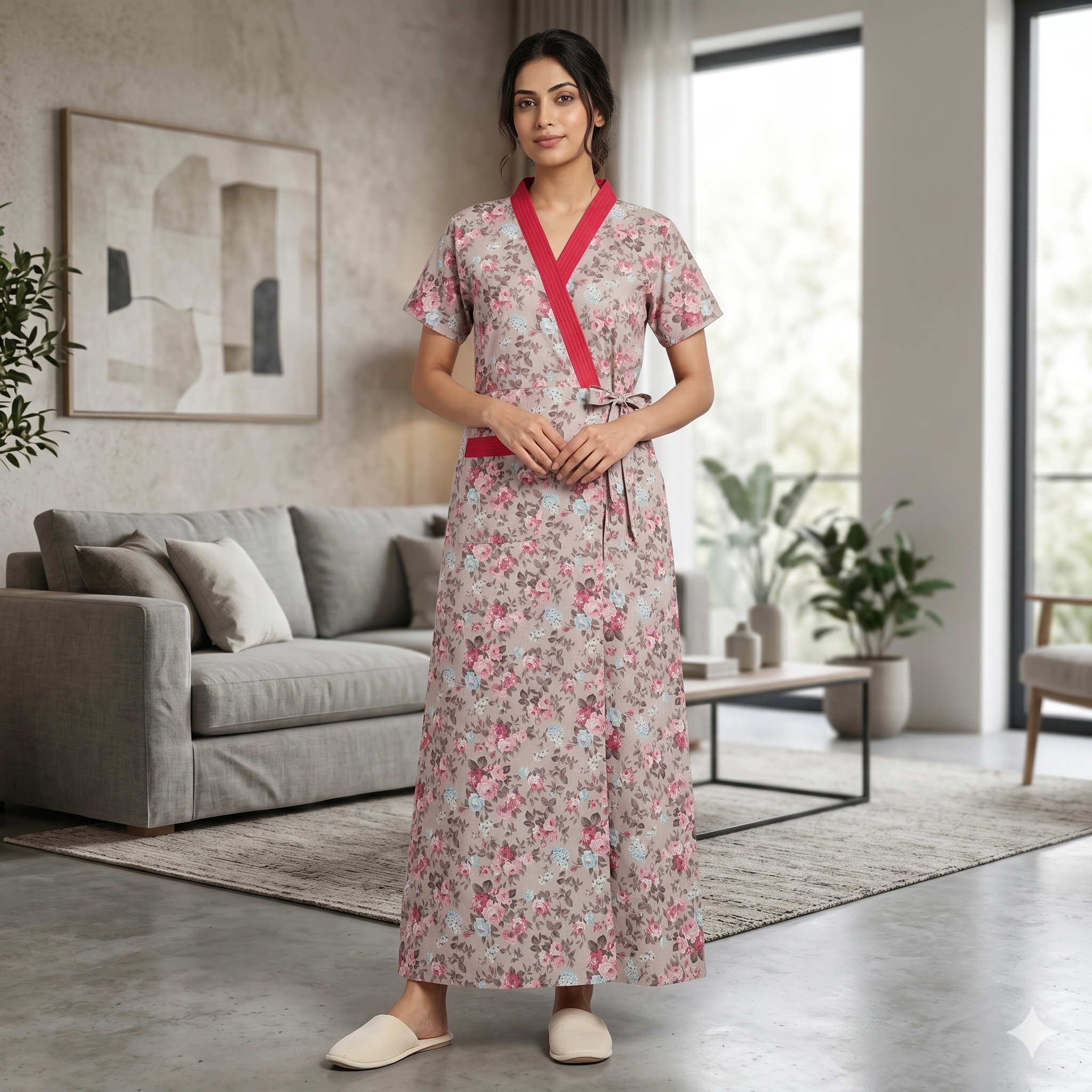 Bizzy Lizzy Pink Tulip 2pc Set Housecoat