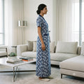 Pure Cotton Blue Iris Housecoat