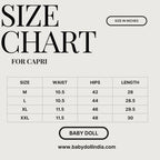 Premium Cotton Hosiery  3/4 Length Capri