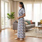 Bizzy Lizzy Light Blue Daffodils 2 pc Set Housecoat