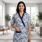 Bizzy Lizzy Light Blue Daffodils 2 pc Set Housecoat