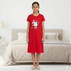 Super Soft Cotton Hosiery Girl's Nighty