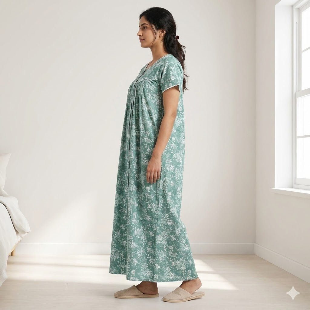 Bizzy Lizzy Poly Cotton Front Open Nighty