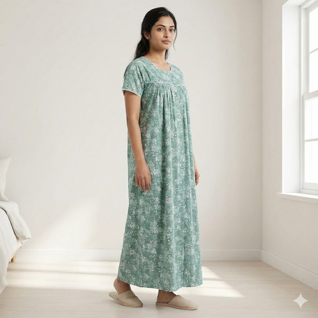 Bizzy Lizzy Poly Cotton Front Open Nighty